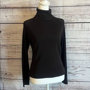 MAX STUDIO RAYON TURTLE NECK LONG SLEEVE SWEATER WOMENS Brown